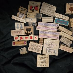Assorted Rubber Stamps Collection